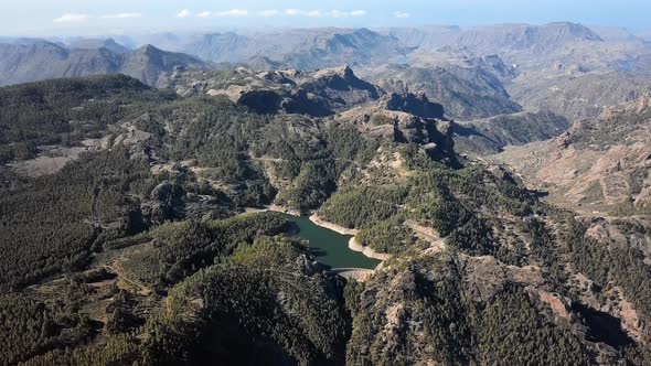 Aerial View of Caldera Tejeda, Gran Canaria