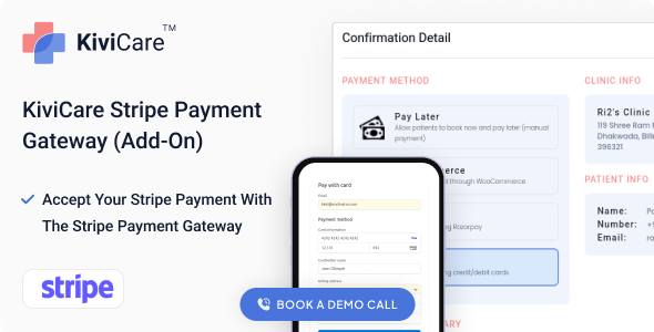 KiviCare WordPress Plugin Stripe Payment Gateway Add-on