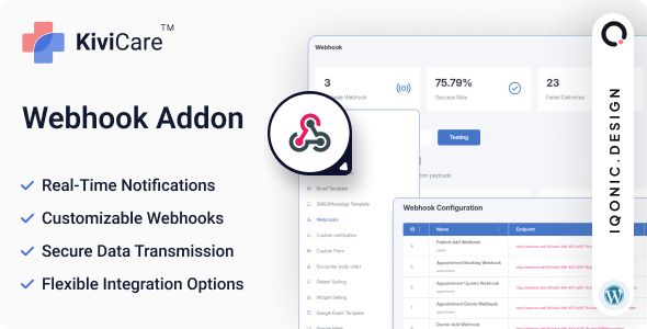 KiviCare WordPress Plugin Webhook Add-on for Notification