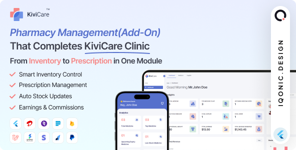 KiviCare(TM) Pharma- Pharmacy & Inventory Management System Laravel
