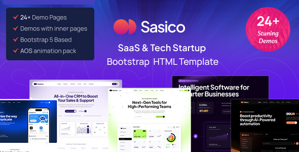 Sasico - SaaS & Tech Startup HTML Template