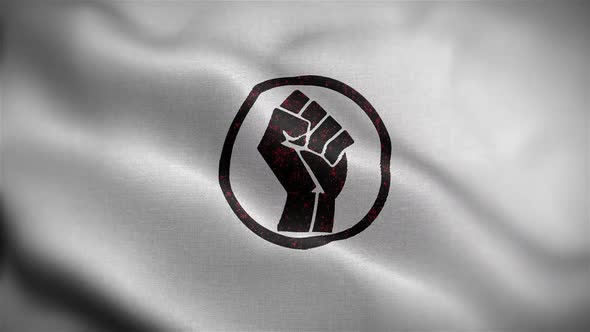 Power Fist Flag Front