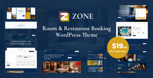 Zone - Room & Restaurant Booking WordPress Theme