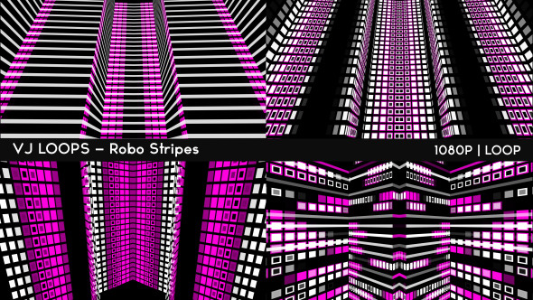 VJ Loops - Robo Stripes