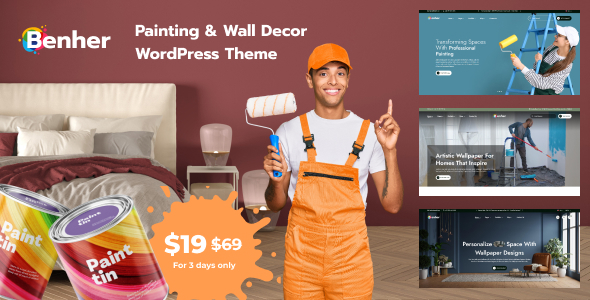 Benher - Painting & Wall Decor WordPress Theme