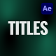 Minimal Titles - VideoHive Item for Sale