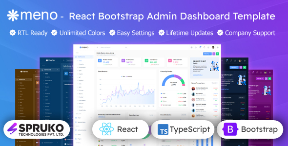 Meno - React Typescript Admin & Dashboard Template