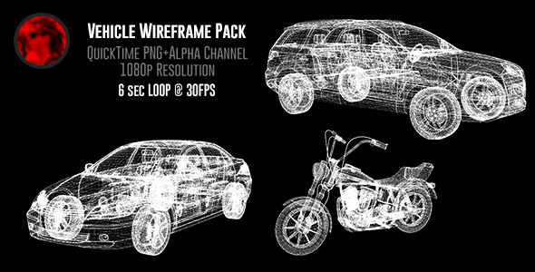 Vehicle Wireframe Pack 01