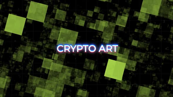 Crypto Art Digital Glitch Text Background