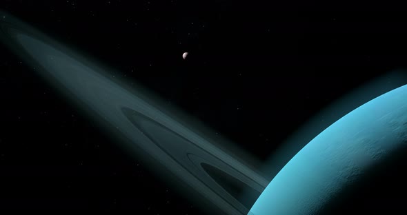 Satellite Ariel Around Uranus Planet