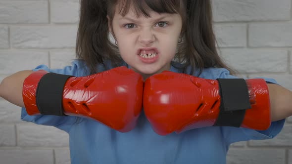 Aggressive Child in Boxing. Little Feminist.