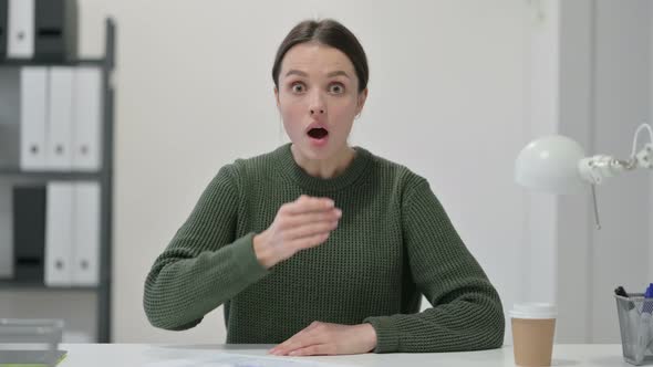 Young Woman Reacting To Loss, Failure 