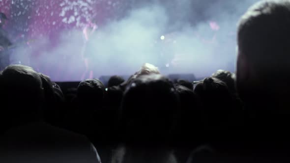 Crowd Making Party at a Rock Concert