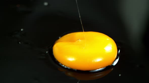 Super Slow Motion Shot of Egg Splash at 1000 Fps.