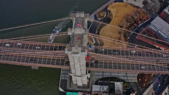 Brooklyn Bridge Aerial Tower Manhattan Skyline