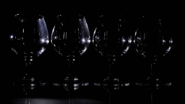 Light Motion and Wine Glasses
