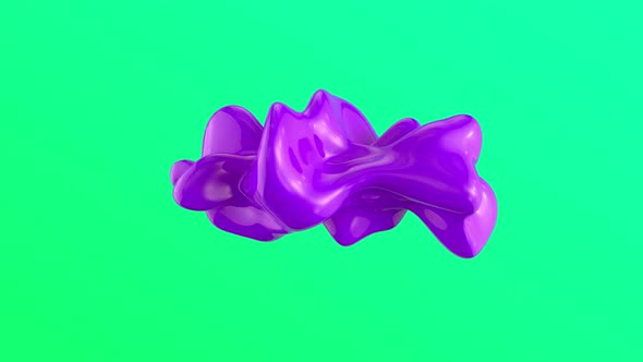 Abstract Purple Liquid Shape