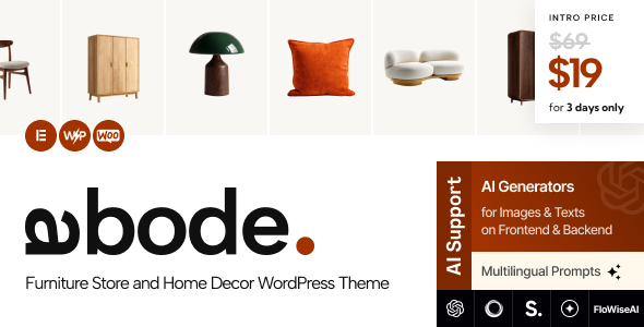 Abode - Furniture Store and Home Decor WordPress Theme