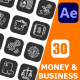 30 Money & Business Icons Pack | After Effects & Lottie Animation - VideoHive Item for Sale
