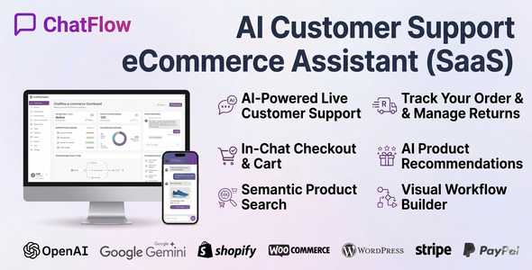 Chatflow – AI Customer Support & eCommerce Assistant (SaaS)
