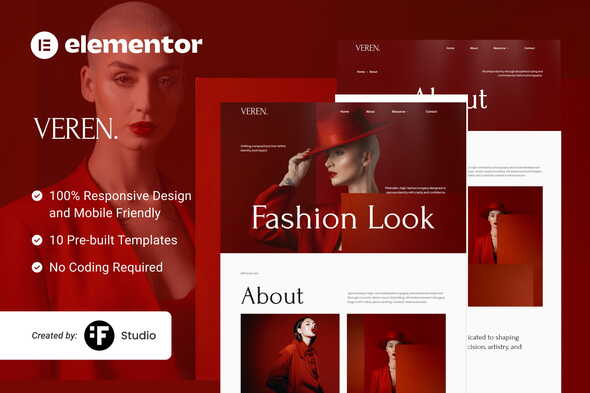 Veren - Model Fashion and Styling Service Elementor Kit