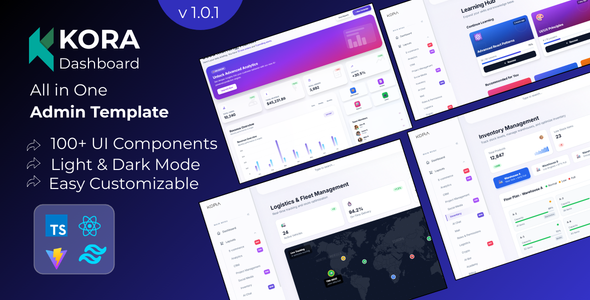 Kora | Multipurpose React Admin Dashboard Template