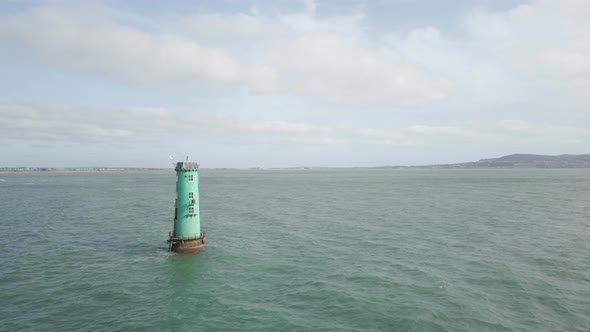 Survival hope lighthouse beacon Irish sea Dublin port entry aerial