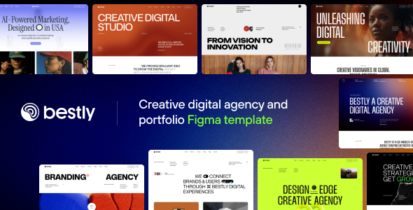 Bestly - Creative Digital Agency & Portfolio Figma Template