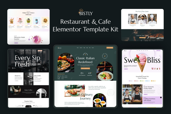 Bistly - Restaurant & Cafe Elementor Template Kit
