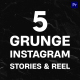 Grunge Instagram Stories v.2 Mogrt - VideoHive Item for Sale