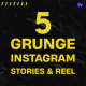 Grunge Instagram Stories Mogrt - VideoHive Item for Sale