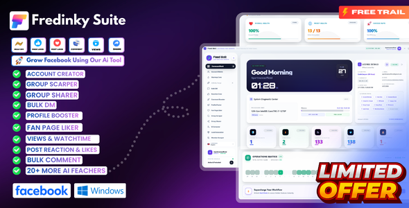 Fredinky Suite - Facebook Automation Tool | Bulk Messaging, Lead Scraper, Group Marketing