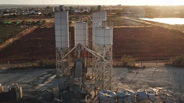 Cement Concrete Silo Production Factory Closeup