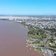 Rosario, Argentina, bank of the Parana River (aerial view, drone footage) - VideoHive Item for Sale