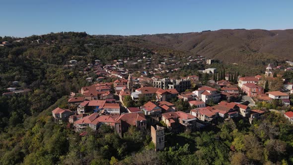 Amazing Nature Around Sighnaghi Small Town on Top of the Hill Georgia