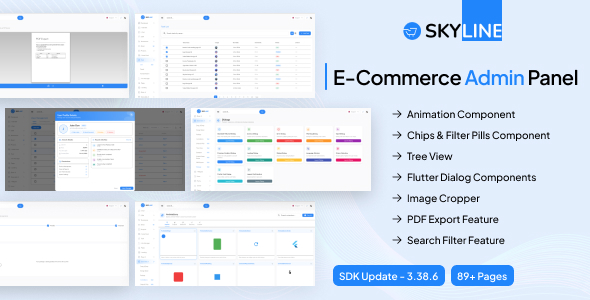 Skyline - Flutter Web ProKit with 85+ Pages UI Kits With AI Gemini