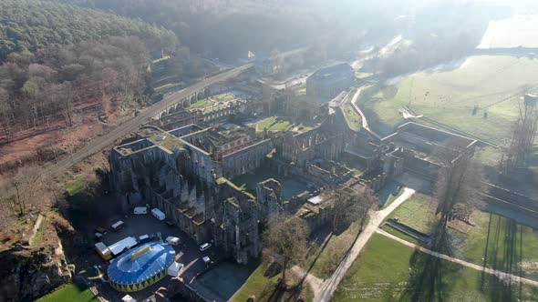 Aerial View of Villers Abbey Ruins, Belgium