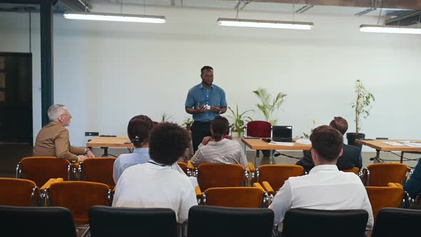 Video of a business conference meeting