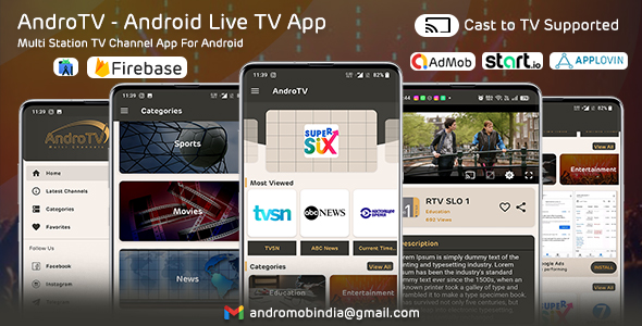 AndroTV - Android Multiple TV Channels App (Live Streaming)