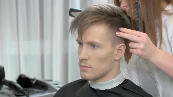 Handsome Guy at the Barber