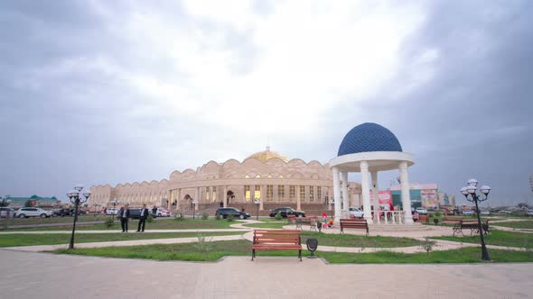 Main Registry Office in Uralsk City Timelapse Hyperlapse, Kazakhstan