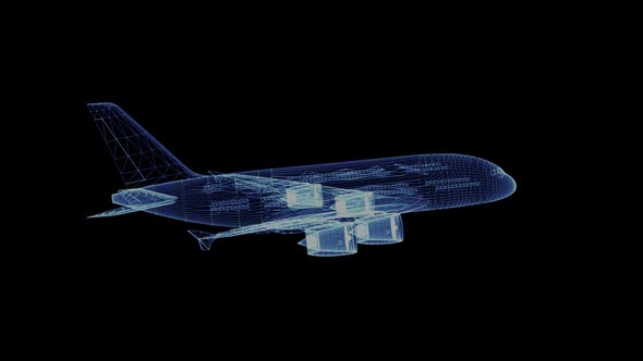 Hologram of a Large Passenger Aircraft