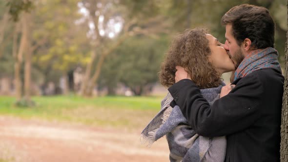 Love Triangle,Problem.Woman sees his boyfriend kissing other woman in the park