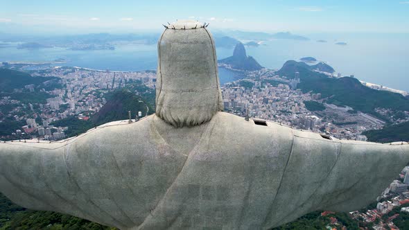 Christ the Redeemer postcard at downtown Rio de Janeiro Brazil.