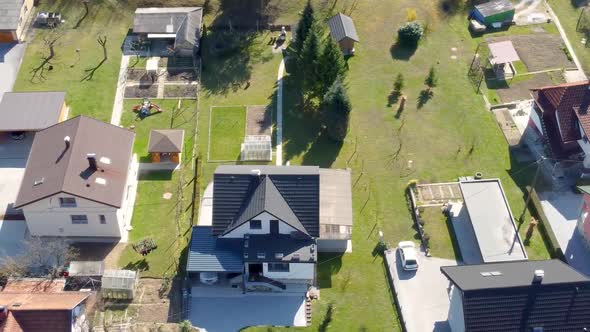 Detached Villa Homes in Typical Slovenian Village, Top, Aerial