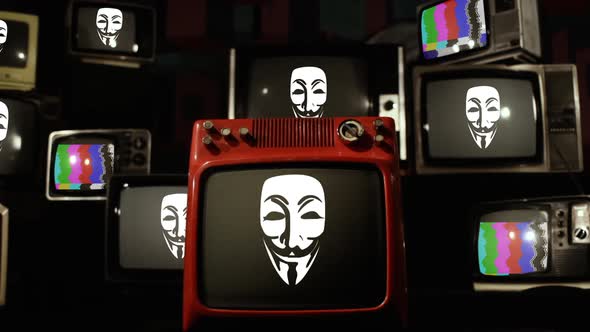 Anonymous Masks and Retro TVs.