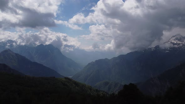 Incredible Views in the Albanian Alps Summer's Day in Albania in the Mountains Morning View of