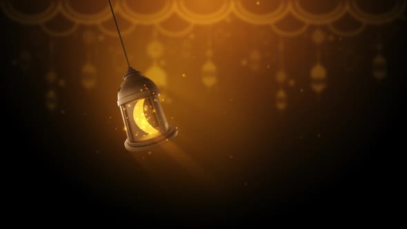 Ramadan Kareem Lantern With A Moving Background 05