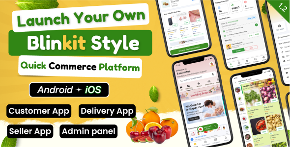 DTBasket – Flutter Grocery Delivery App with Seller & Delivery Partner (Android - iOS) + Admin Panel