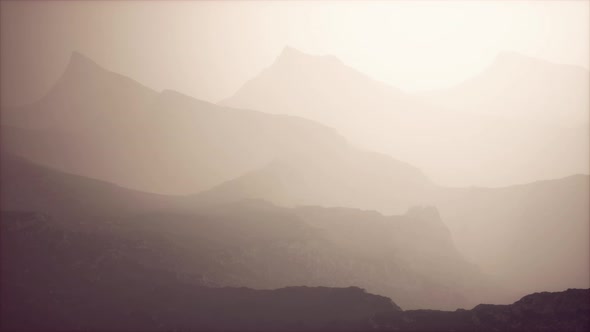 Morning Fog in Mountain of Afghanistan alt